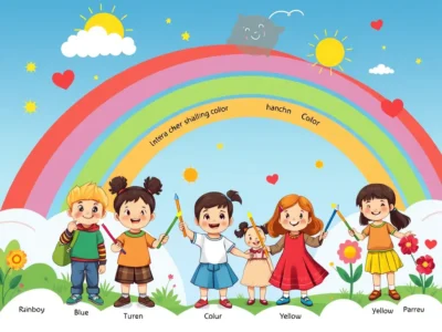 آموزش رنگ‌ها به انگلیسی: سفر جادویی درون رنگین‌کمان!