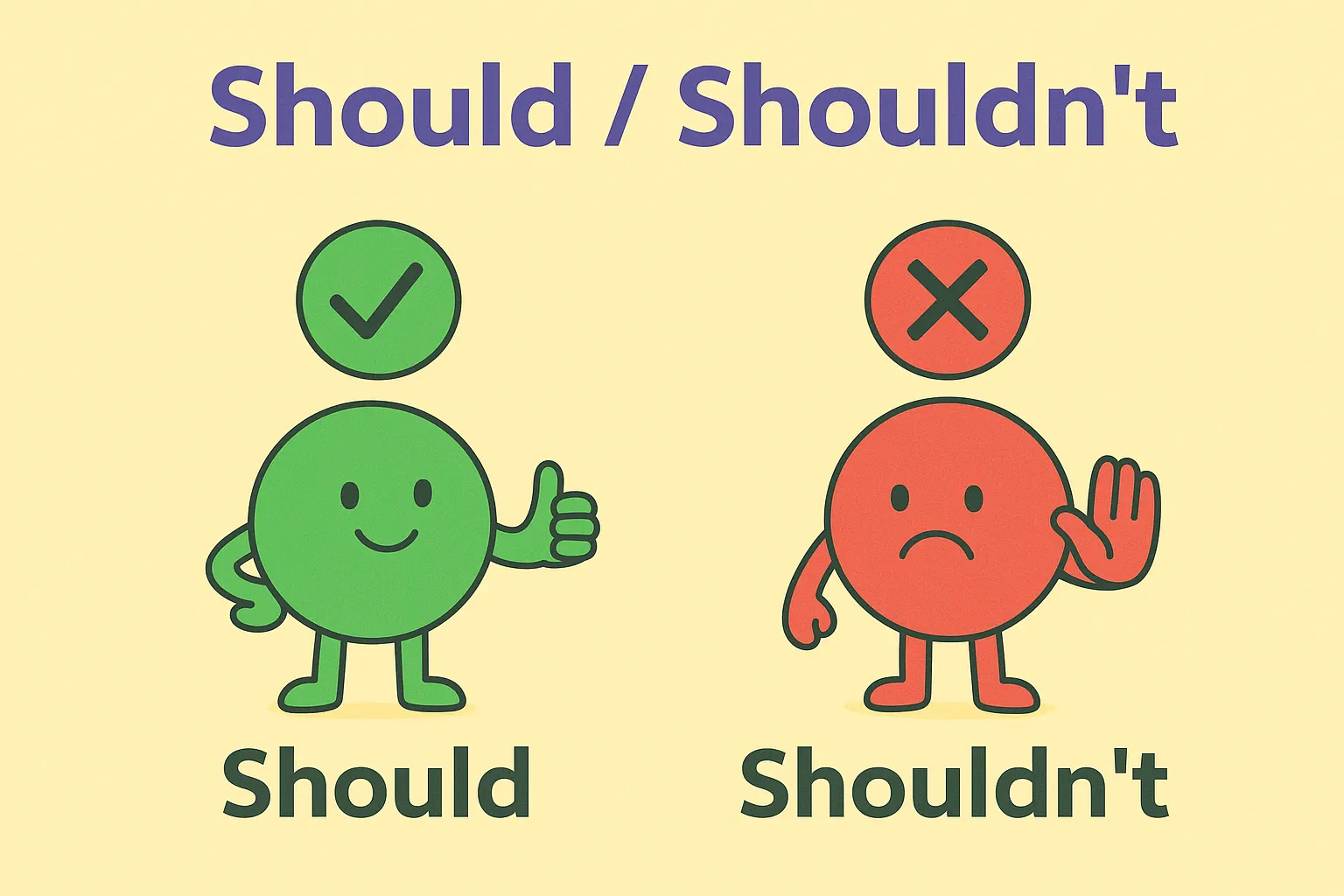 نکات کاربردی Should / Shouldn’t آموزش زبان کودکان