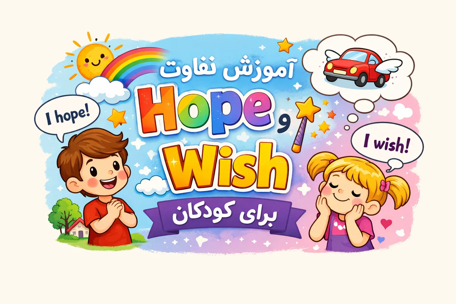 آموزش تفاوت Hope و Wish برای کودکان
