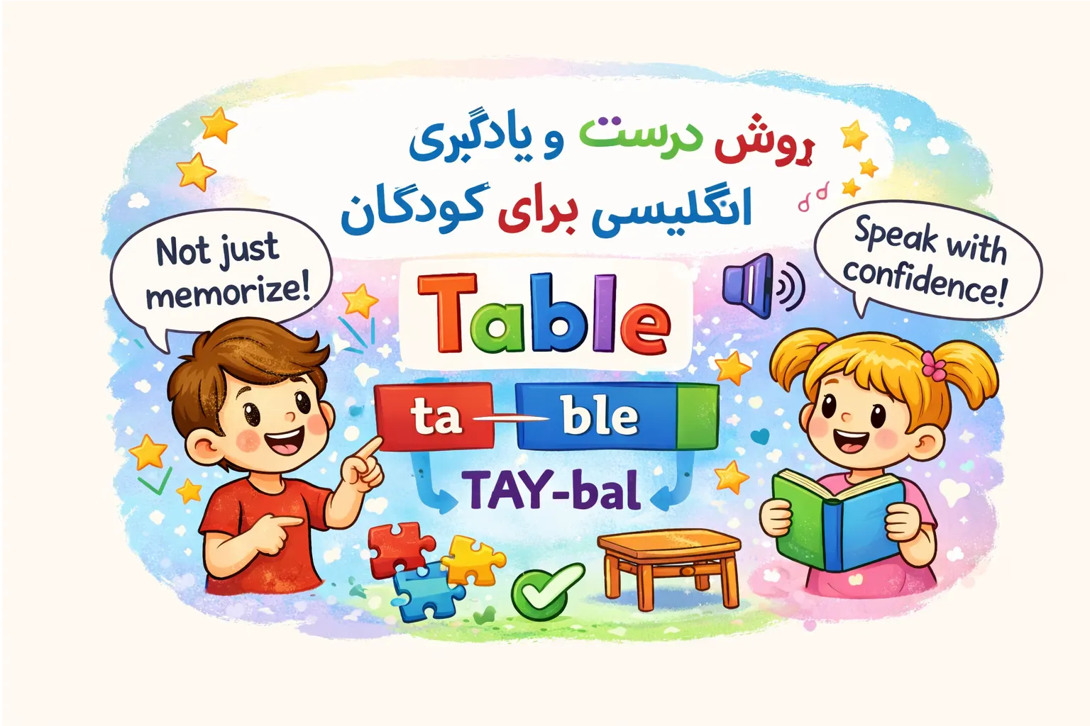 روش درست حفظ و یادگیری کلمات انگلیسی برای کودکان